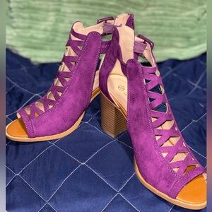 Women's Purple Heeled Sandals